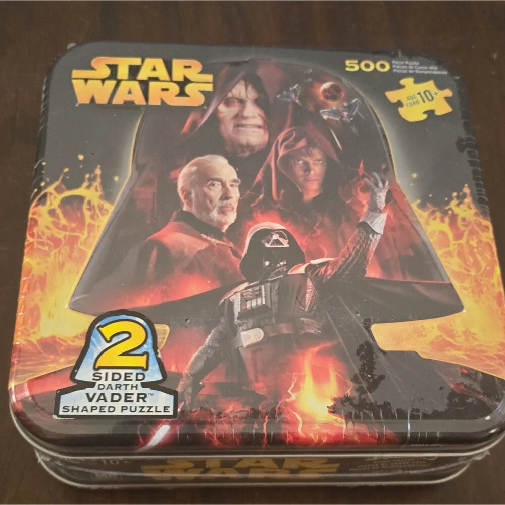 Star Wars 500pc Double-Sided Darth Vader Shaped Interlocking Puzzle Tin
